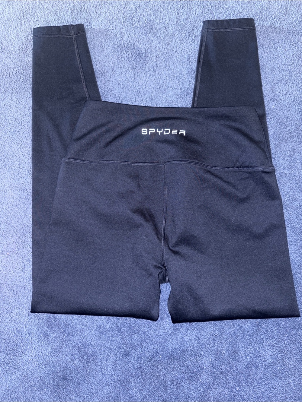 Spyder Active Navy Blue Leggings with Red Accent - Picture 5 of 5
